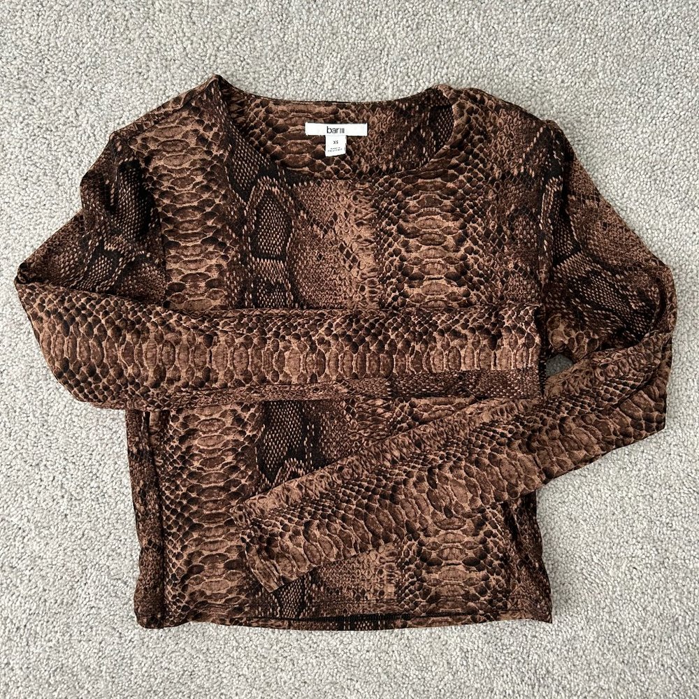 BAR III Women's Snake-Print Top